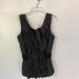 PHANUEL WOMEN BLOUSE SLEEVELESS SIZE: MEDIUM RUFFLED